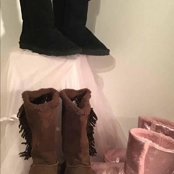 Girls Black Boots Size 3 - Picture 3 of 3